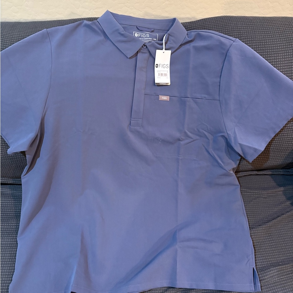 M_LIMA SS POLO SCRUB TOP. Mens 2XL!